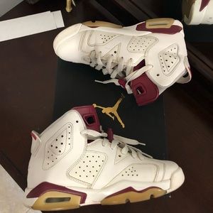 Jordan 6s ‘Maroon’ 2016 release size 4Yboys/6women